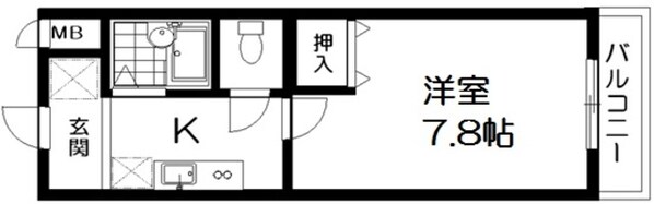 アムール北野の物件間取画像